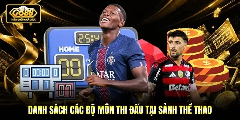 Danh sách các bộ môn thi đấu tại sảnh thể thao