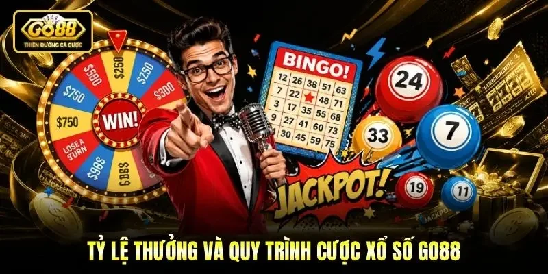 Tỷ lệ thưởng và quy trình cược Xổ số Go88